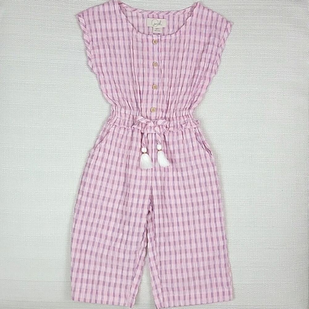 Peek Janice Jumpsuit in Pink Plaid Toddler Kid 2T‎